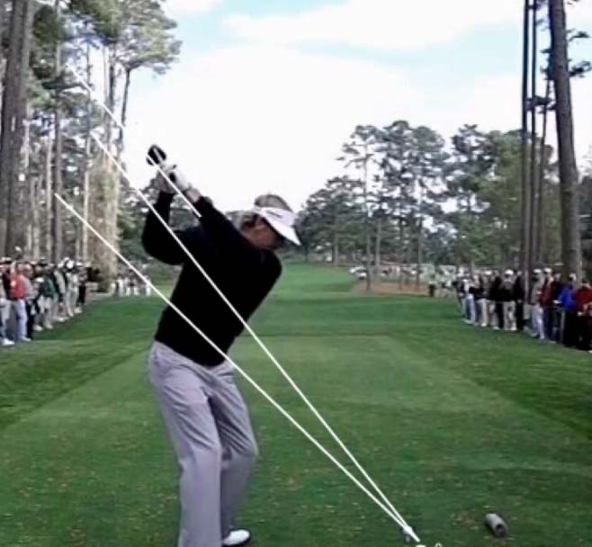 Perfect position at the top of the backswing