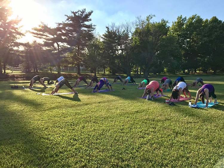 Try outdoor yoga in a group. It's so refreshing!